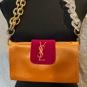 EUC Authentic YSL makeup clutch turned bum bag/cross body
